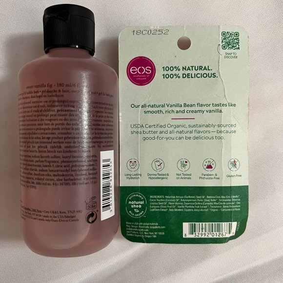 Philosophy Bath & Body Philosophy Sweet Vanilla Fig Shower Gel And Eos Vanilla Bean Lip Balm